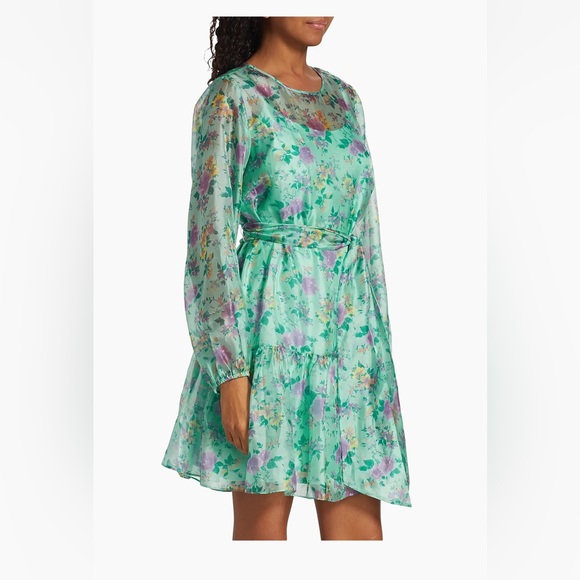 Floral Green Dress LDT size 0 NWT - Picture 3 of 3